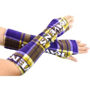 Baltimore Ravens Purple Fleece Arm Warmers Texting Gloves Winter Women's Men's